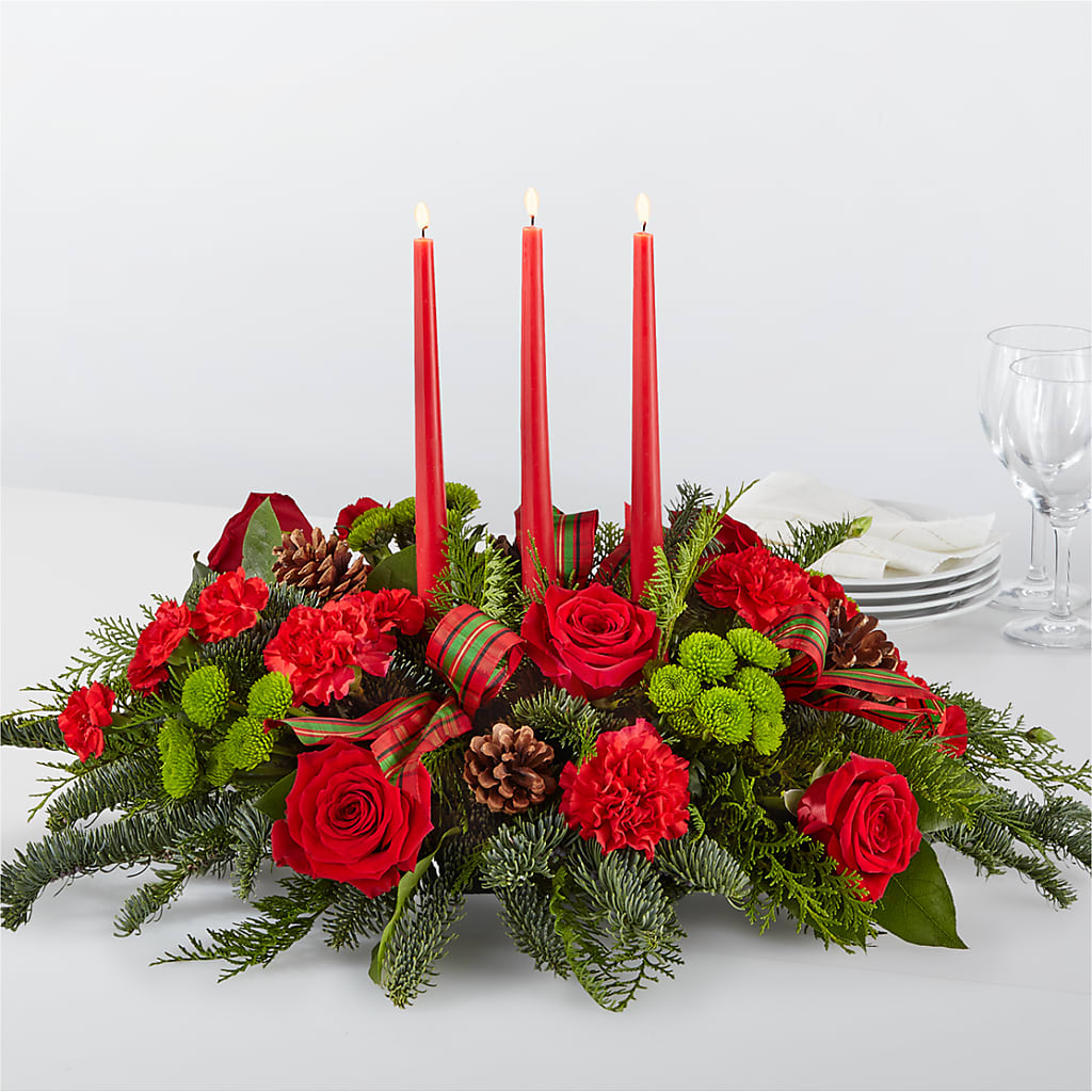 By the Candlelight Centerpiece – Castalia Flower Shoppe, Castalia OH