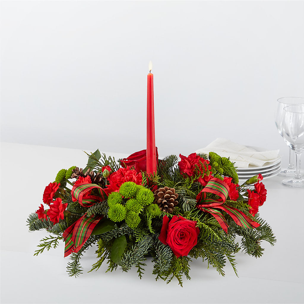 By the Candlelight Centerpiece – Castalia Flower Shoppe, Castalia OH