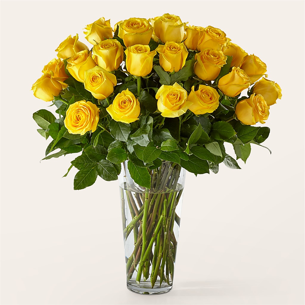 Long Stem Yellow Rose Bouquet – Castalia Flower Shoppe, Castalia OH