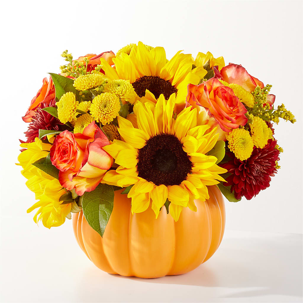 Golden Gourd Pumpkin Bouquet – Castalia Flower Shoppe, Castalia OH