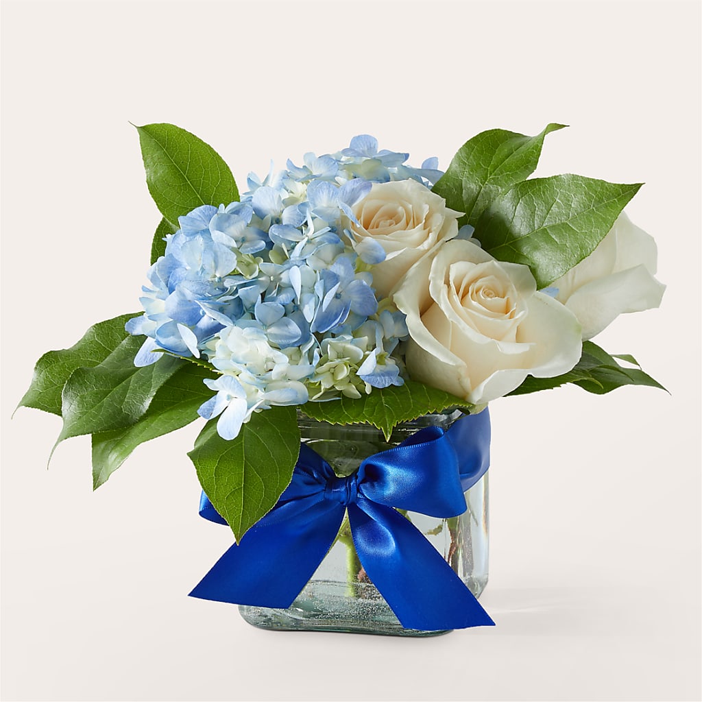 Sky Blue Delight Bouquet – Castalia Flower Shoppe, Castalia OH