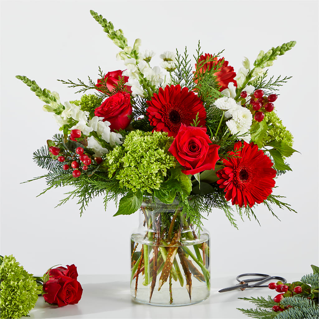 Merry Moment Bouquet – A Florist Original – Castalia Flower Shoppe, Castalia OH