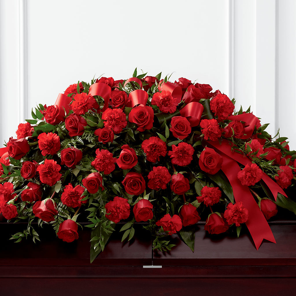 Tribute of Life Casket Spray – Castalia Flower Shoppe, Castalia OH
