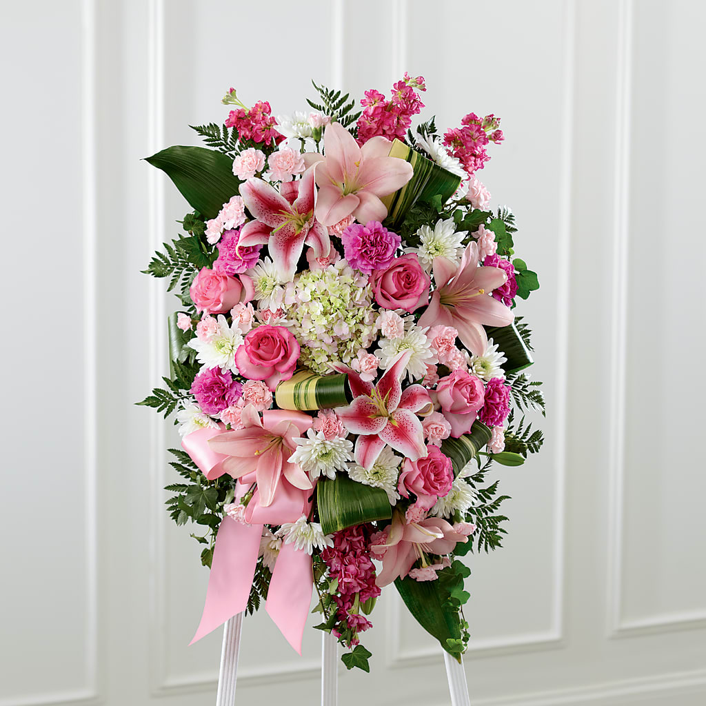 Comforting Standing Spray – Castalia Flower Shoppe, Castalia OH