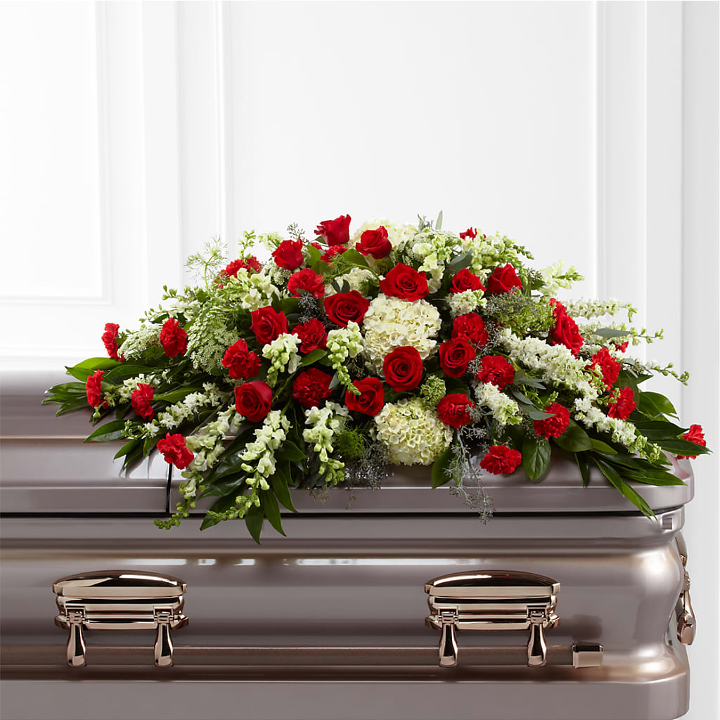 Sincerity Casket Spray – Castalia Flower Shoppe, Castalia OH
