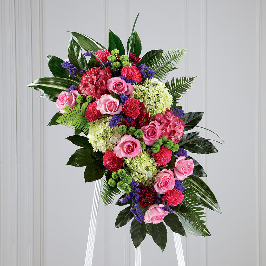 Refreshing Mix Standing Spray – Castalia Flower Shoppe, Castalia OH