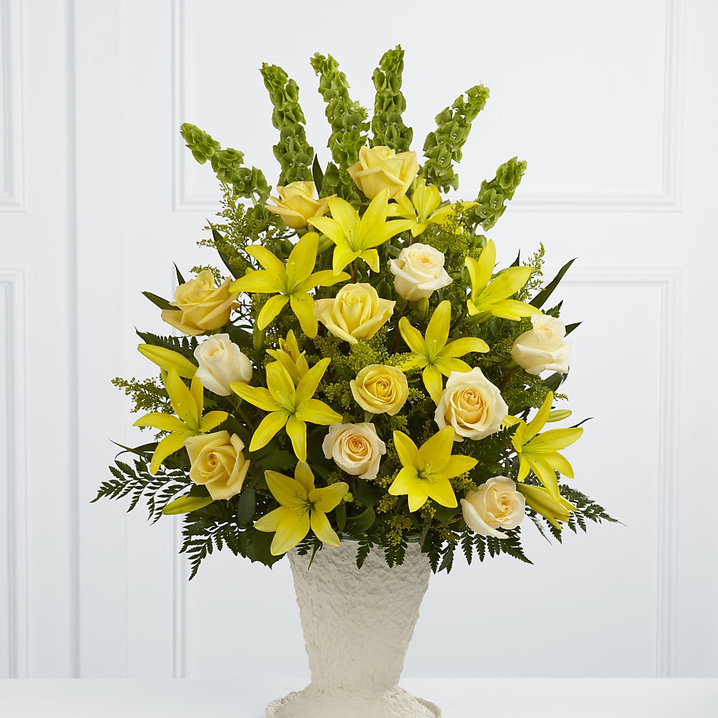 Golden Memories Arrangement – Castalia Flower Shoppe, Castalia OH