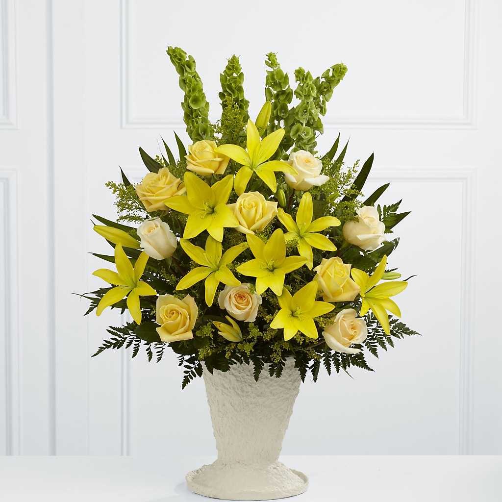 Golden Memories Arrangement – Castalia Flower Shoppe, Castalia OH