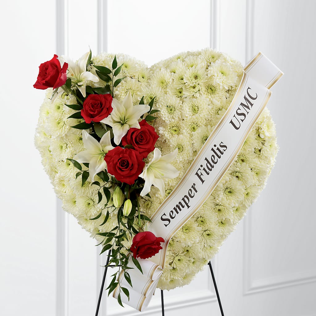 Heartfelt Hero Standing Heart – Castalia Flower Shoppe, Castalia OH