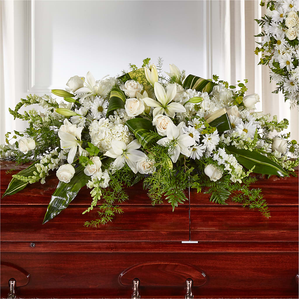 Abundance Casket Spray – Castalia Flower Shoppe, Castalia OH