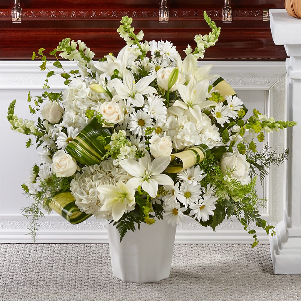Thoughts of Tranquility Floor Basket – Castalia Flower Shoppe, Castalia OH