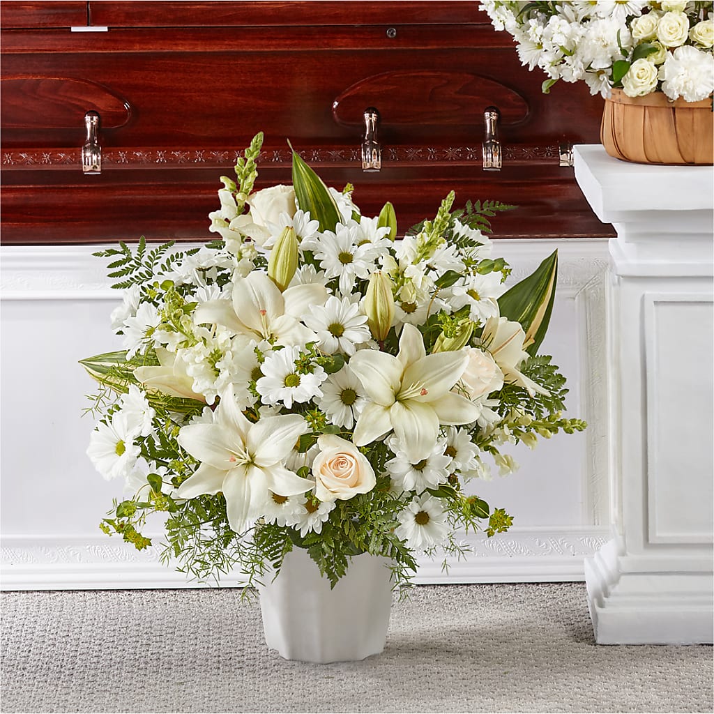 Thoughts of Tranquility Floor Basket – Castalia Flower Shoppe, Castalia OH