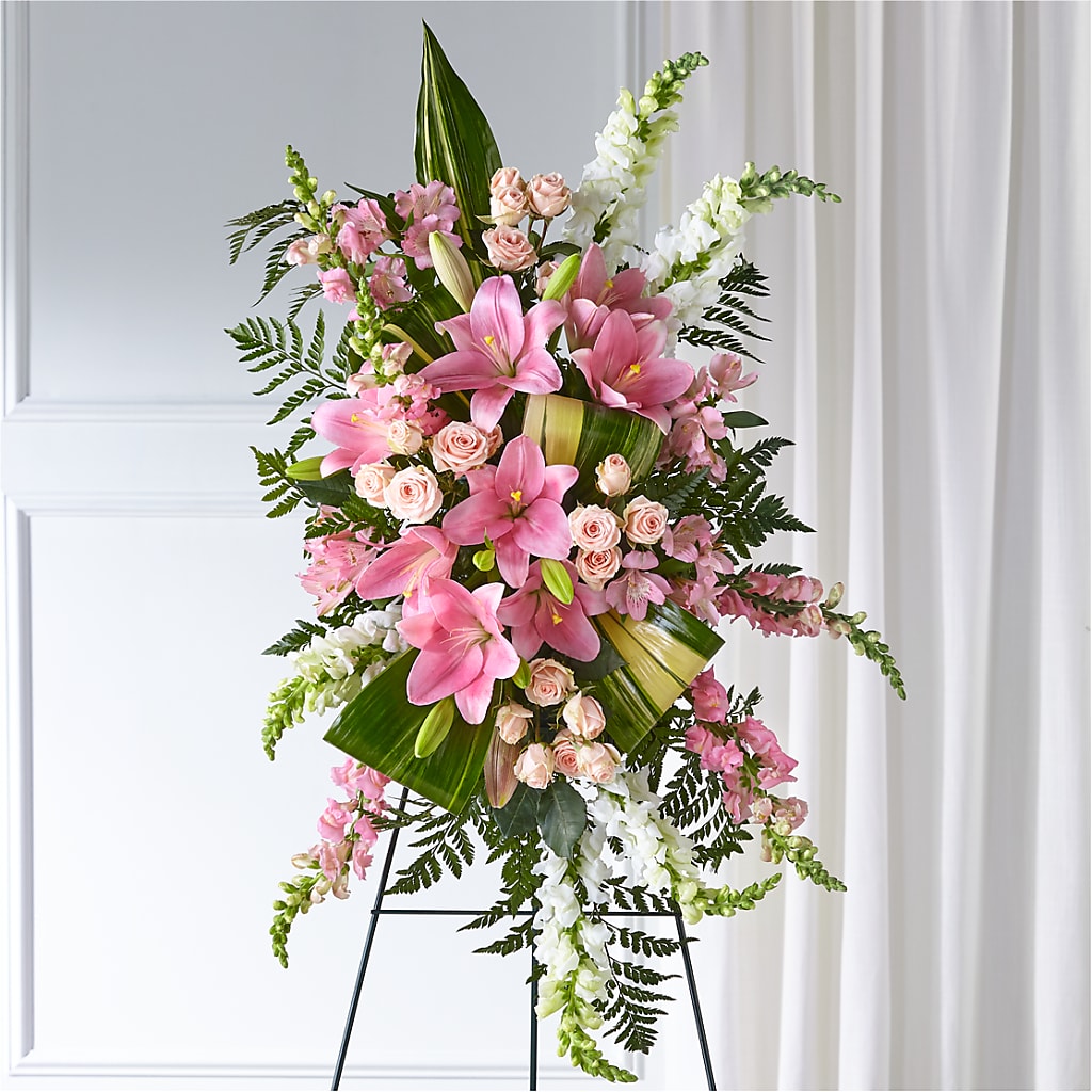 Elegant Embrace Standing Spray – Castalia Flower Shoppe, Castalia OH