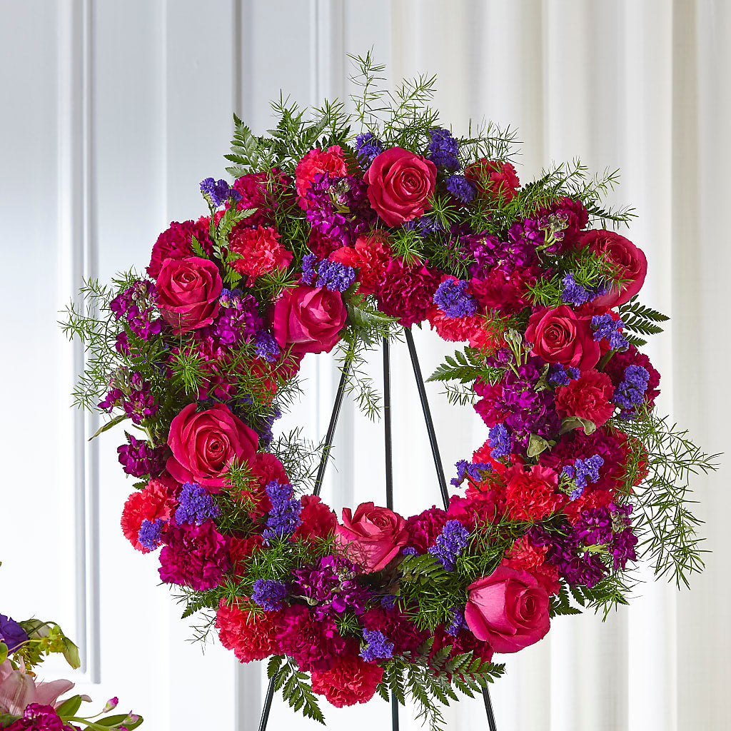 Calming Colors Wreath – Castalia Flower Shoppe, Castalia OH