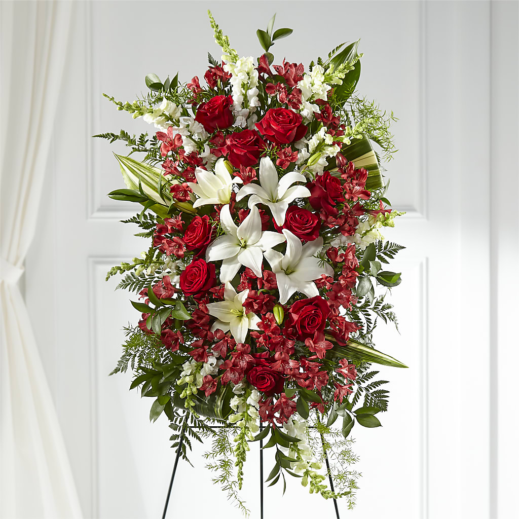 Everlasting Memory Standing Spray – Castalia Flower Shoppe, Castalia OH
