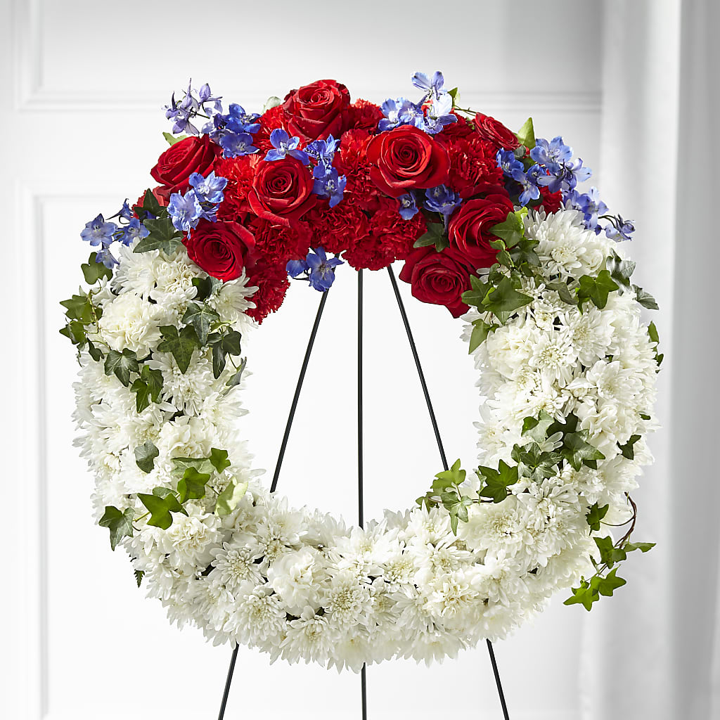 Patriotic Passion Wreath – Castalia Flower Shoppe, Castalia OH