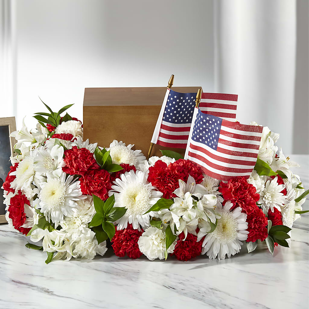 Spirit of Patriotism Cremation Adornment – Castalia Flower Shoppe, Castalia OH
