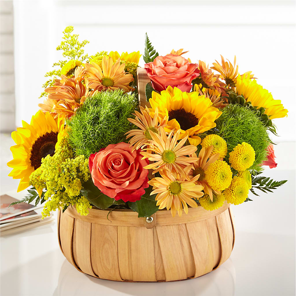 Harvest Sunflower Basket – Castalia Flower Shoppe, Castalia OH
