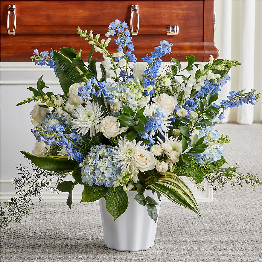 Everlasting Memories Floor Basket – Castalia Flower Shoppe, Castalia OH