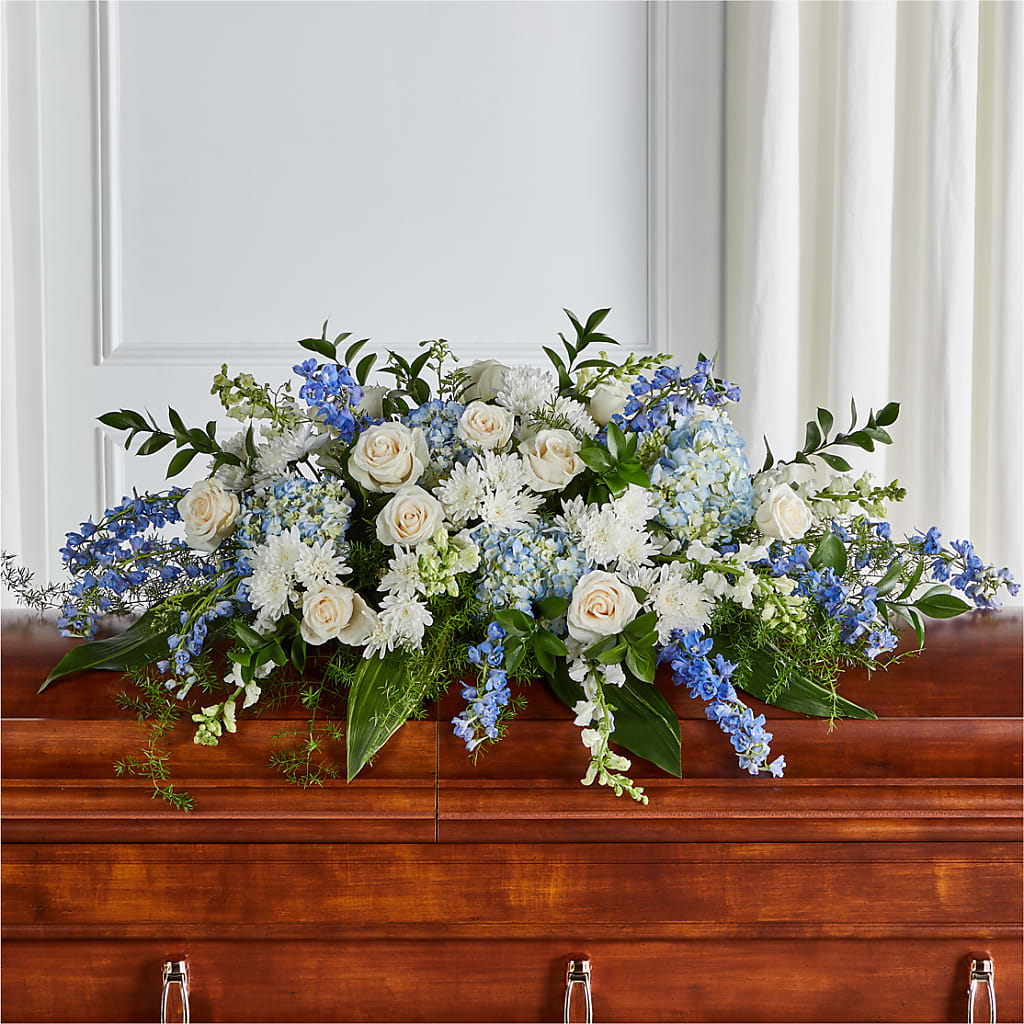 Timeless Essence Casket Spray – Castalia Flower Shoppe, Castalia OH
