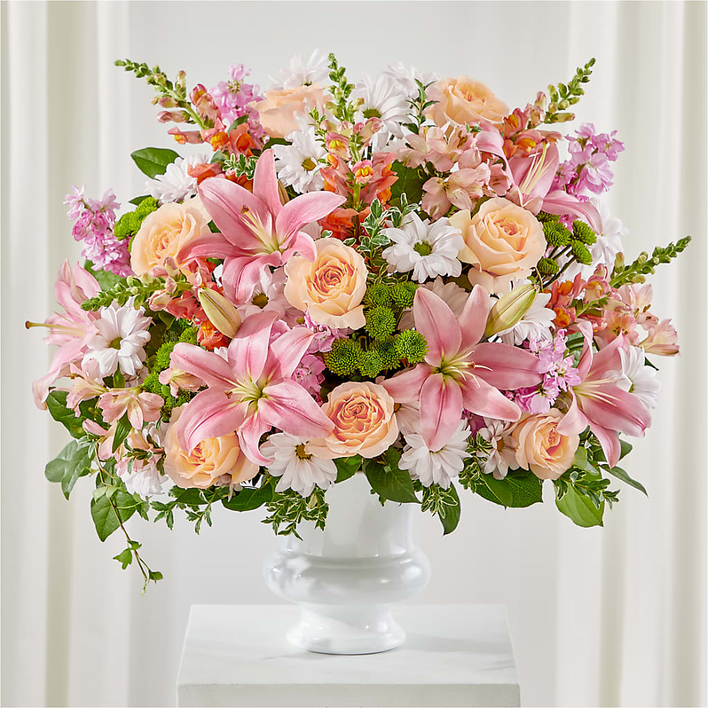 Heartfelt Gesture Urn Arrangement – Castalia Flower Shoppe, Castalia OH