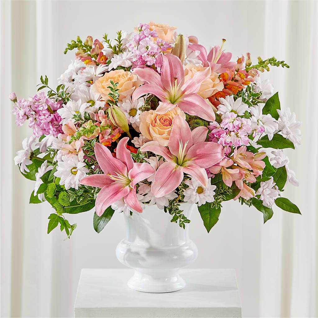 Heartfelt Gesture Urn Arrangement – Castalia Flower Shoppe, Castalia OH