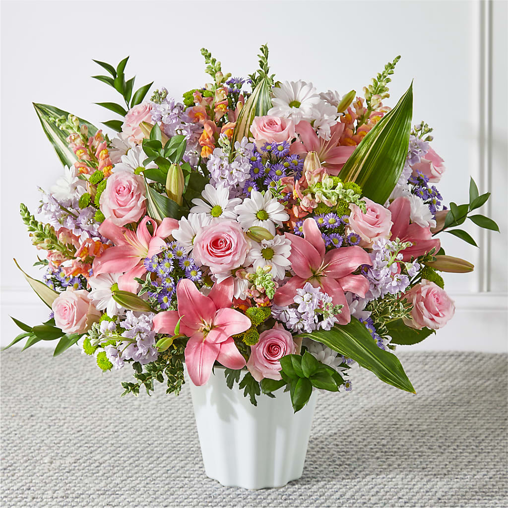 Abundant Compassion Floor Basket – Castalia Flower Shoppe, Castalia OH