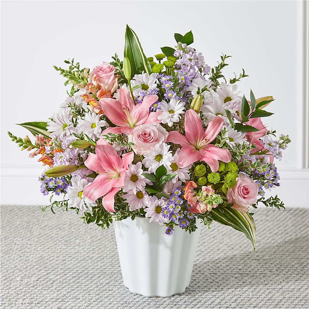 Abundant Compassion Floor Basket – Castalia Flower Shoppe, Castalia OH