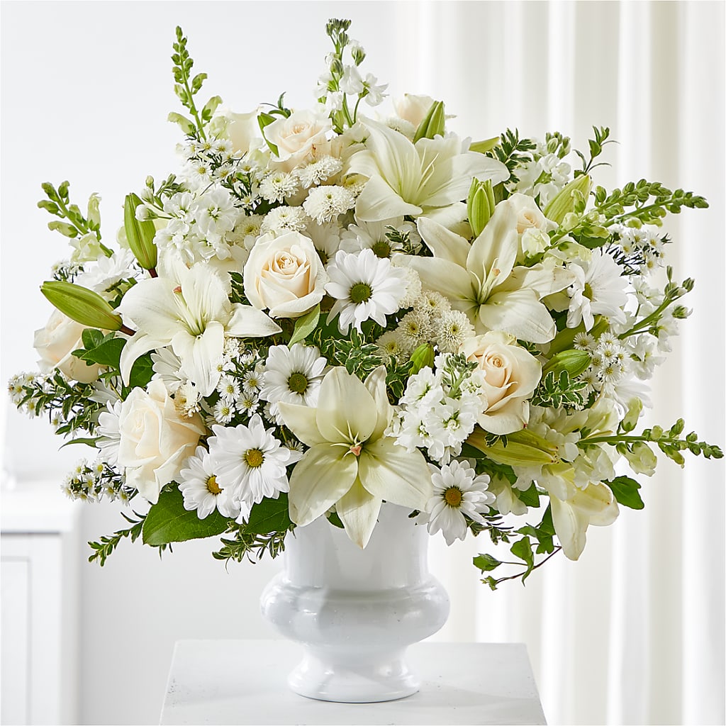 Uplifting Urn Arrangement – Castalia Flower Shoppe, Castalia OH