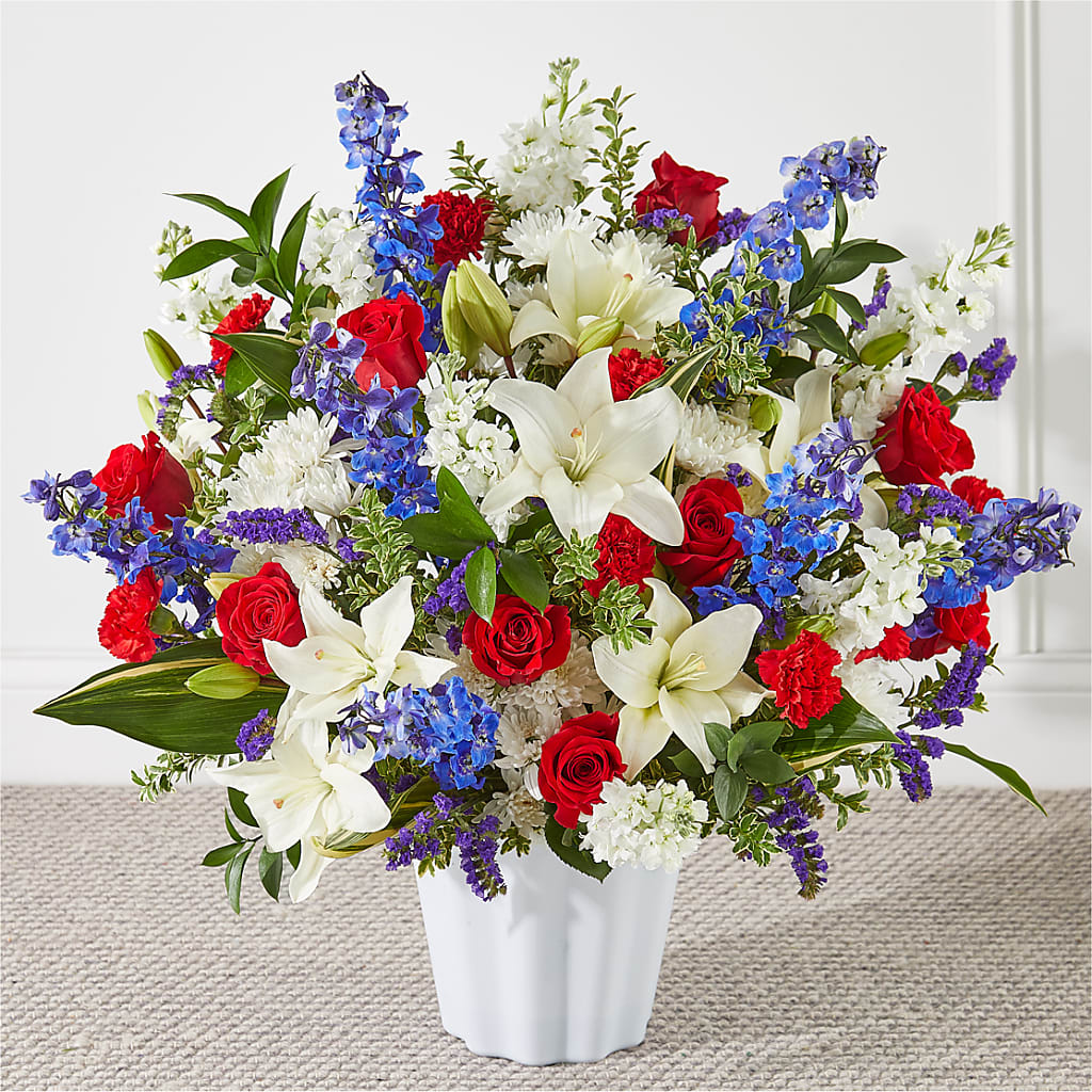 Consoled Floor Basket – Castalia Flower Shoppe, Castalia OH