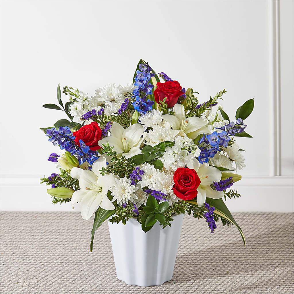 Consoled Floor Basket – Castalia Flower Shoppe, Castalia OH