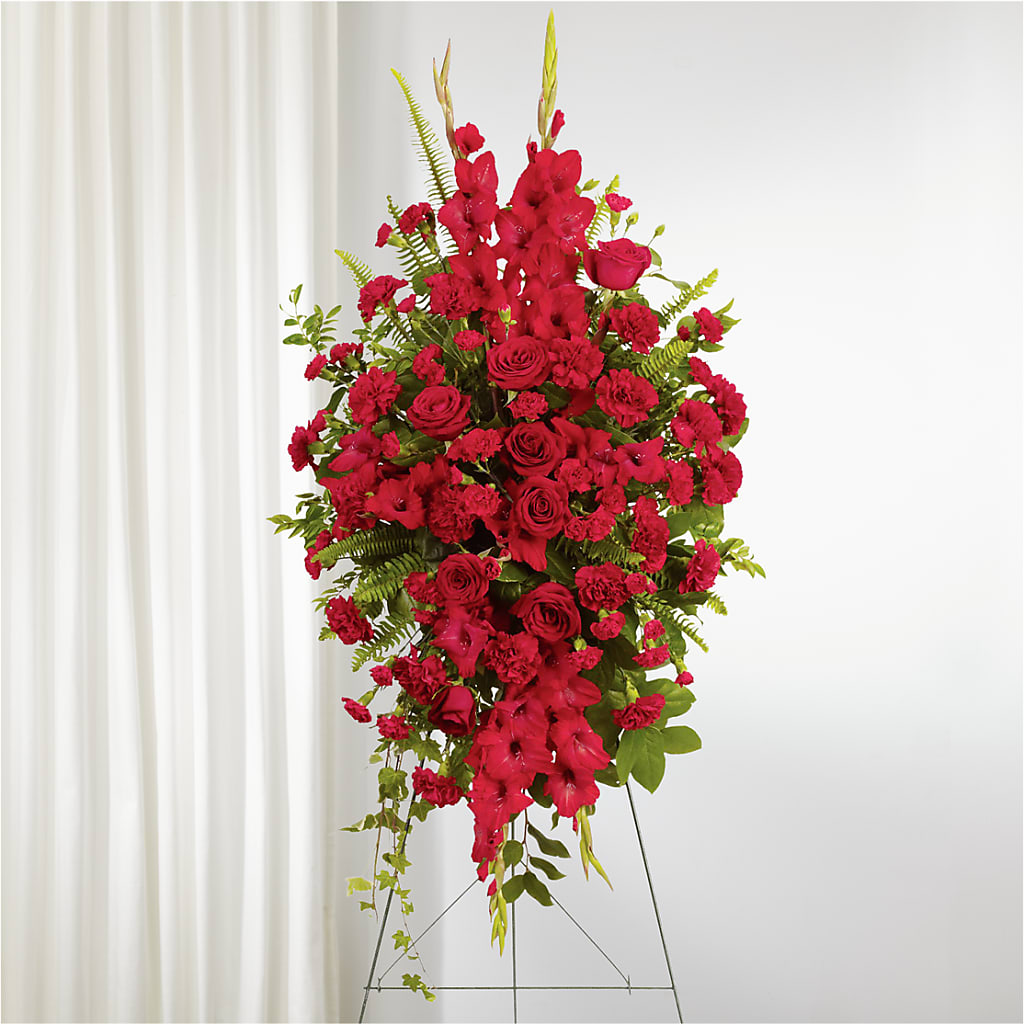 From the Heart Standing Spray – Castalia Flower Shoppe, Castalia OH