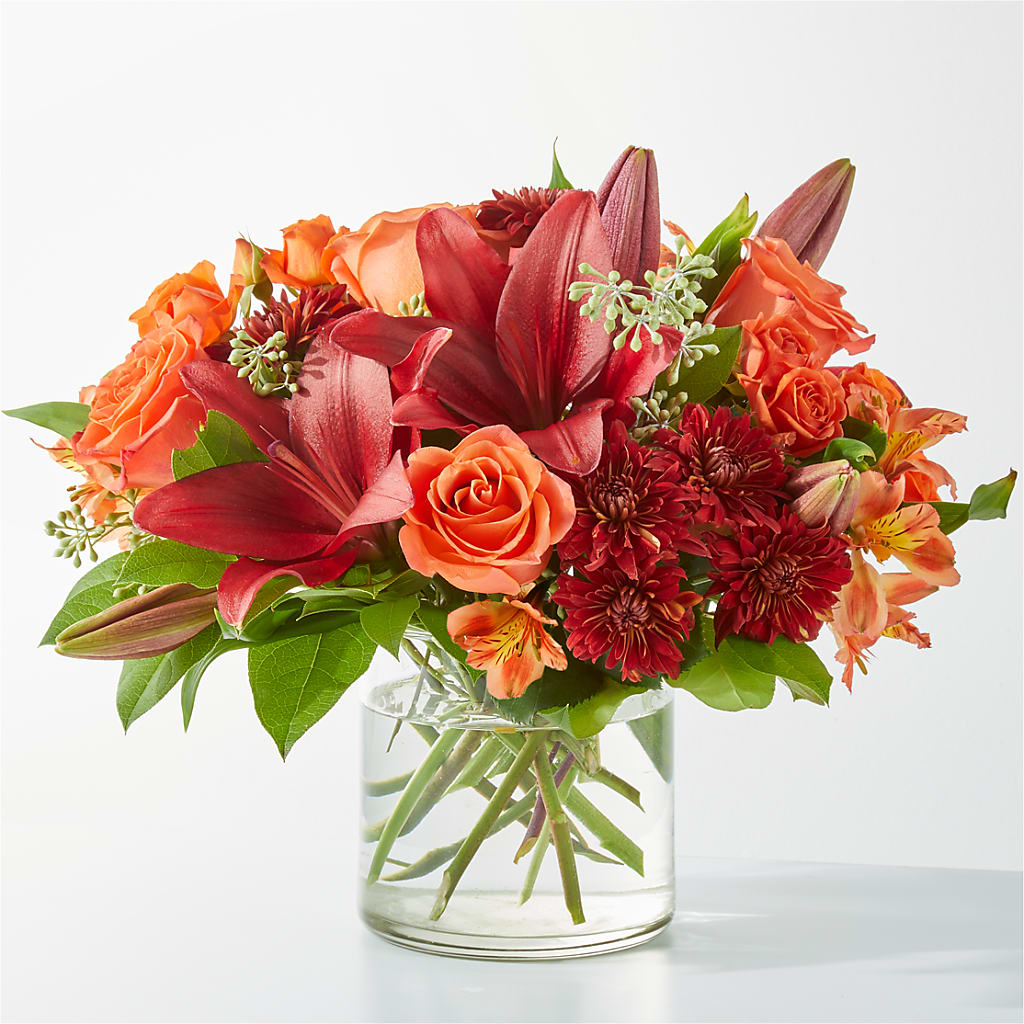 Crimson Leaves Bouquet – Castalia Flower Shoppe, Castalia OH