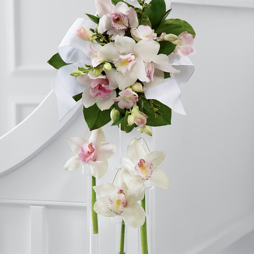 Perfect Entrance Pew Arrangement – Castalia Flower Shoppe, Castalia OH