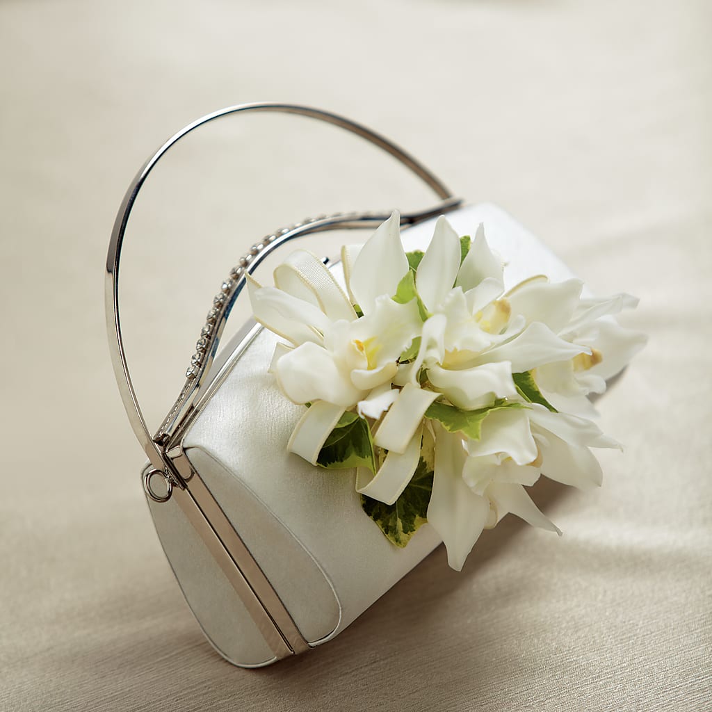 White Purse Decor – Castalia Flower Shoppe, Castalia OH