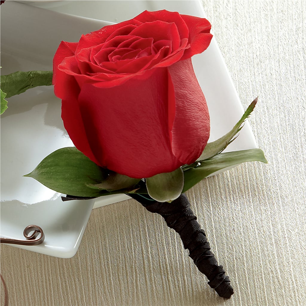Red Rose Boutonniere – Castalia Flower Shoppe, Castalia OH