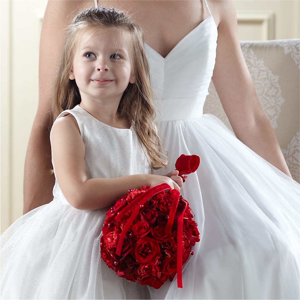 Pure at Heart Flower Girl Arrangement – Castalia Flower Shoppe, Castalia OH