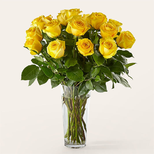 Long Stem Yellow Rose Bouquet –  Castalia Flower Shoppe, Castalia OH