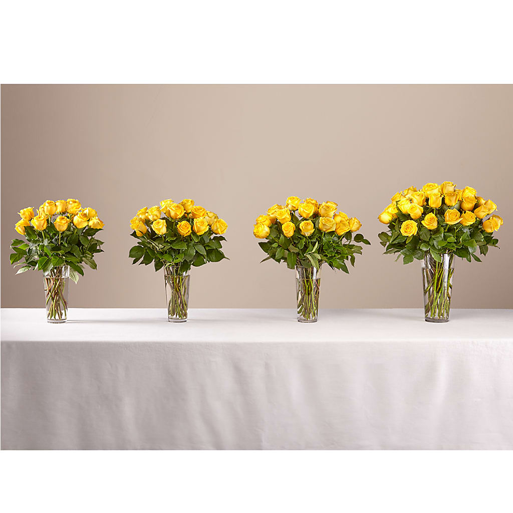 Long Stem Yellow Rose Bouquet –  Castalia Flower Shoppe, Castalia OH