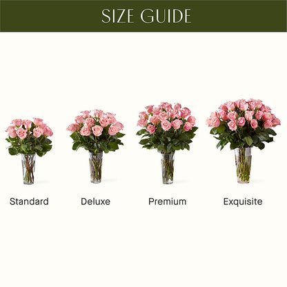 Long Stem Pink Rose Bouquet –  Castalia Flower Shoppe, Castalia OH