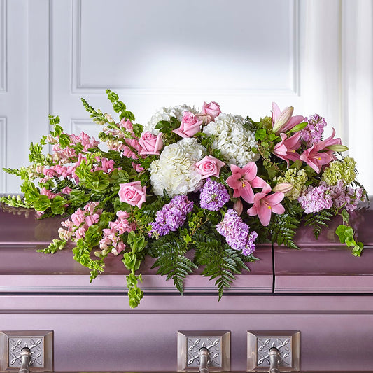 Life's Gratitude Casket Spray –  Castalia Flower Shoppe, Castalia OH