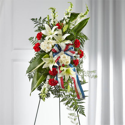 Stars of Life Standing Spray –  Castalia Flower Shoppe, Castalia OH