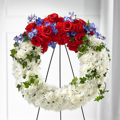 Patriotic Passion Wreath –  Castalia Flower Shoppe, Castalia OH