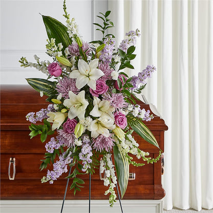 Grateful Hearts Standing Spray –  Castalia Flower Shoppe, Castalia OH